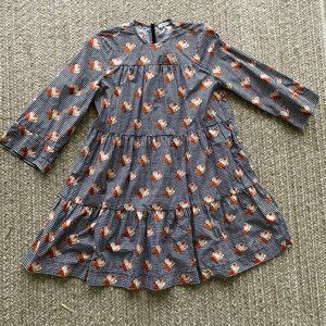 Ganni Floral Checkered Dress